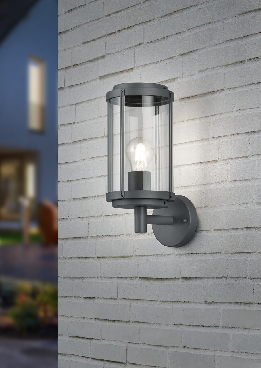 Lampa de gradina Tanaro, TRIO, 14.5x32.5 cm, 40W, 1x E27, aluminiu, antracit - imagine 3
